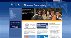 Desktop Screenshot of alumnae.mills.edu