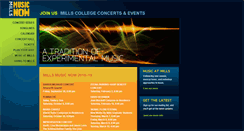 Desktop Screenshot of musicnow.mills.edu